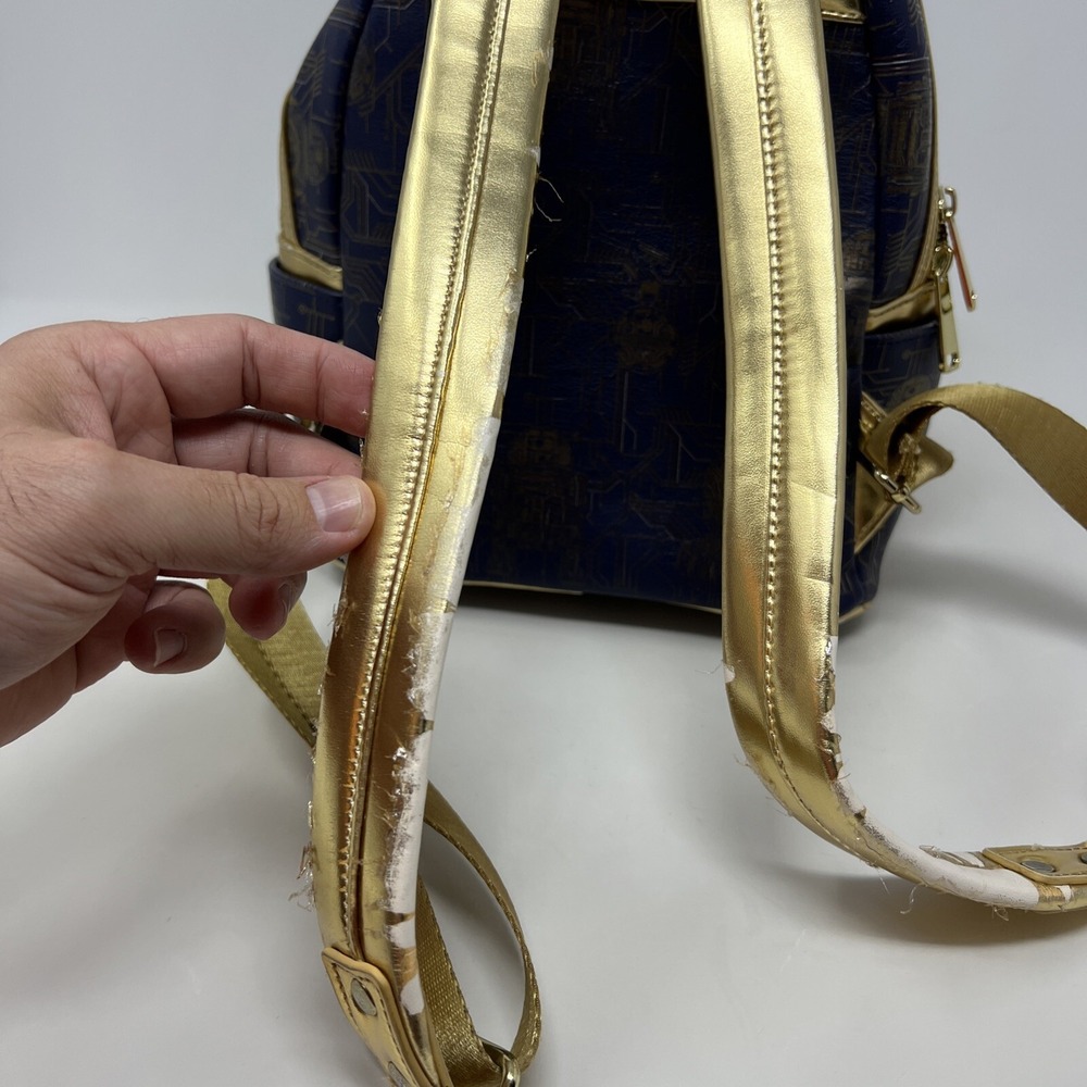 Star Wars Galaxys Edge Droid Depot Mini Backpack Disney Parks R2-D2 C-3PO Read! - Picture 7 of 13
